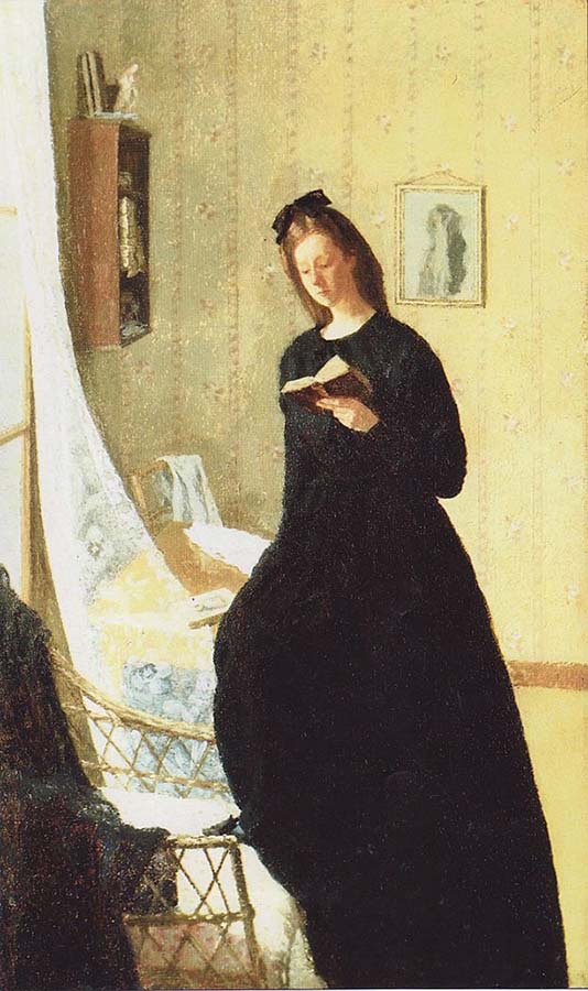Girl Reading at Window